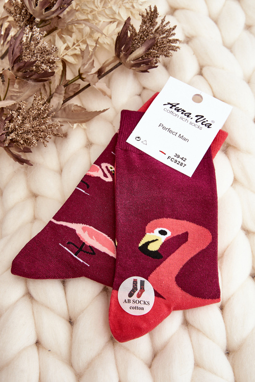 Men's Socks Not A Pair Flamingo Dark Pink