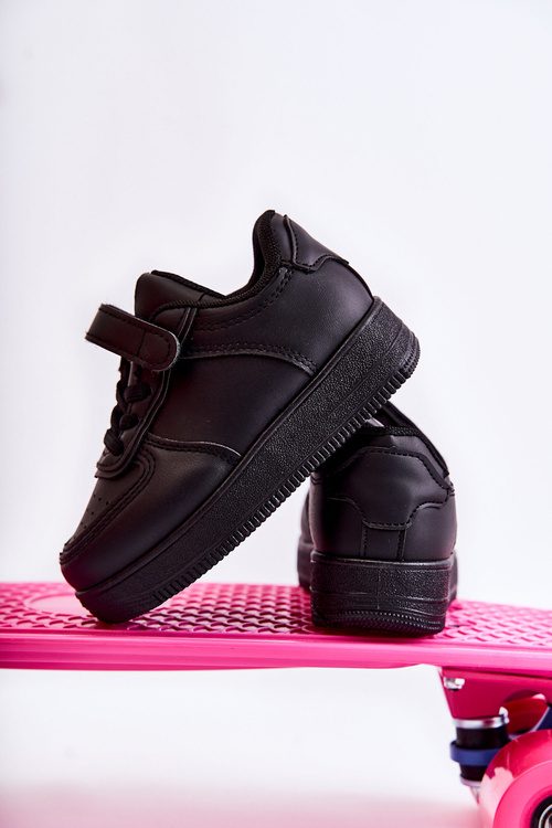 Children's Sport Shoes With Velcro Black Elike
