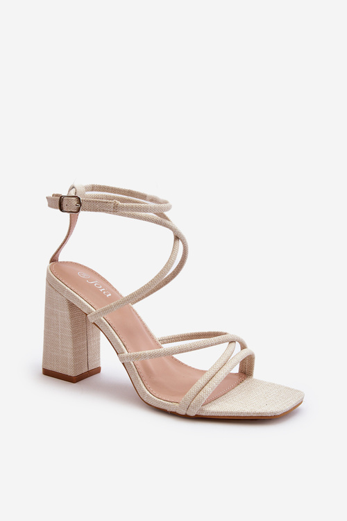 Sandals with Straps in Nude Herfiana