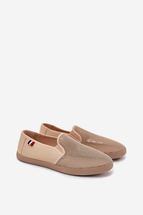 Men's Perforated Sneakers Beige Koboru