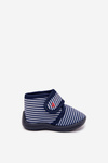 Children's slippers with Velcro striped navy Lavelle