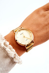 Watch On Mesh Bracelet Nickel Free ERNEST Gold