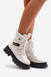 Women's Snow Boots With Zipper Lee Cooper LCJ-24-47-3142 White