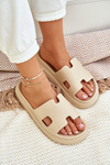 Foam Slippers With Cutouts Beige Neladith