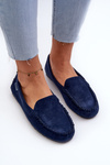 Women's Black Faux Suede Moccasins Amrutia