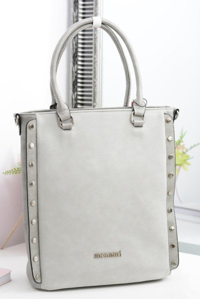 Monnari Grey Classic Urban Bag with Rivets