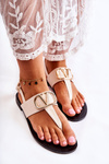 Women's Sandals Flip-flops With Decoration Beige Calia