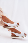 Leather Wedge Sandals Artiker 56C2317 White