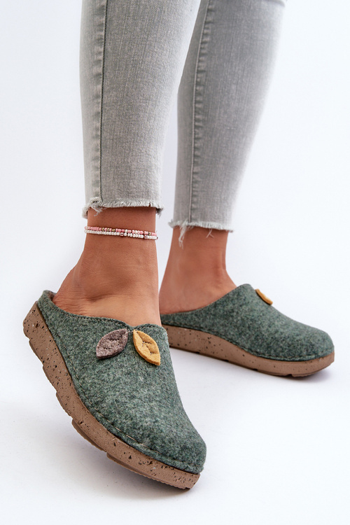 Women's Felt Slippers Inblu ED000013 Green