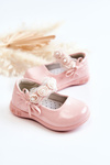 Children's Ballerinas With Velcro Pink Evelyn