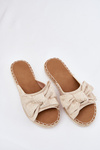 Women's Platform Sandals With Braiding And Bow Beige Alpireda