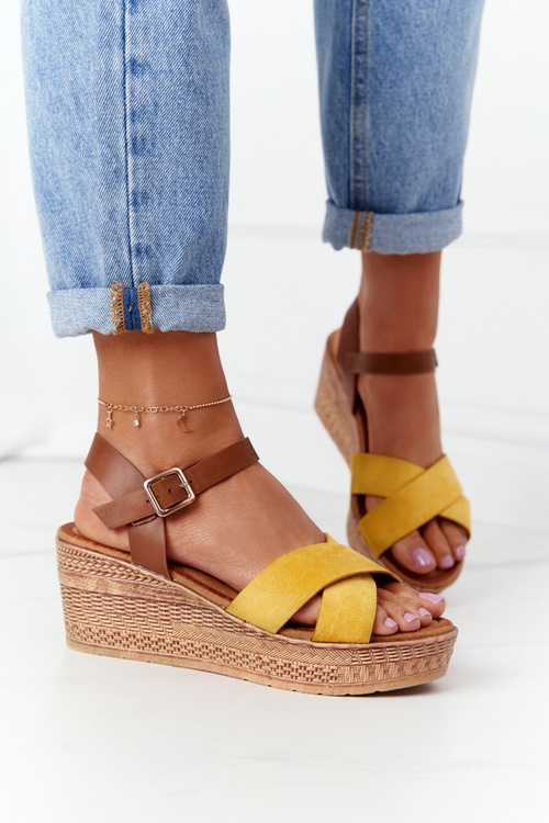 Wedge Sandals S.Barski GD-38 Yellow