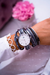 Women's Michael John Watch With Thongs Gray Lanell