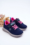 Children's Sport Shoes with Velcro Navy Blue Brego