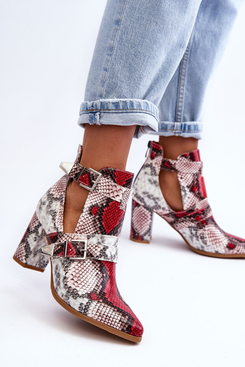 Stylish Heel Boots with Cutouts Multicolor Suelo