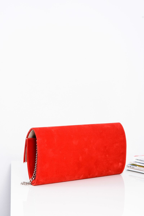 Women's Red Suede Clutch Bag Poland