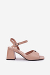 Women's Heeled Sandals Vinceza 62235 Beige