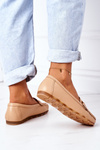 Women's Leather Loafers Light Brown Downtown