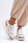 Women's Sport Sneakers Platform Beige Lomare