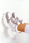 Women's Sneakers On A Chunky Sole White Power