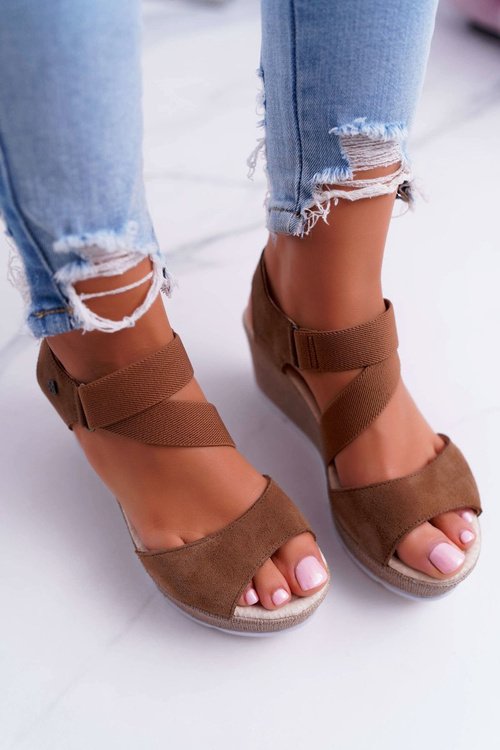 Women's Sandals On Anchor Big Star Suede Brown DD276035