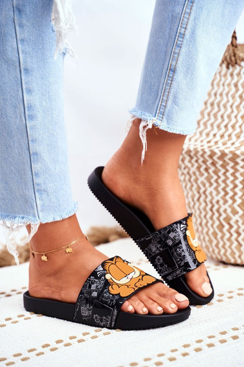 Classic Women's Slides Garfield ZAXY Black FF285073