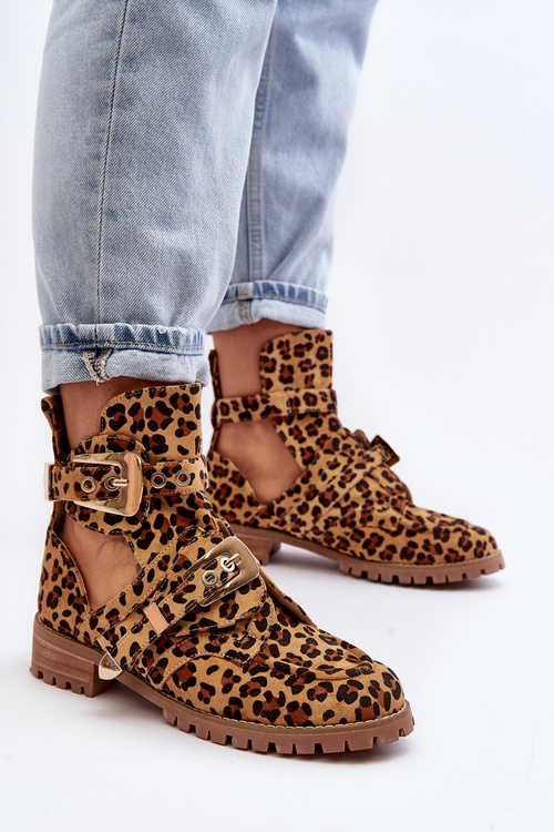 Lu Boo Suede Boots With Cutouts Panther Rock Girl
