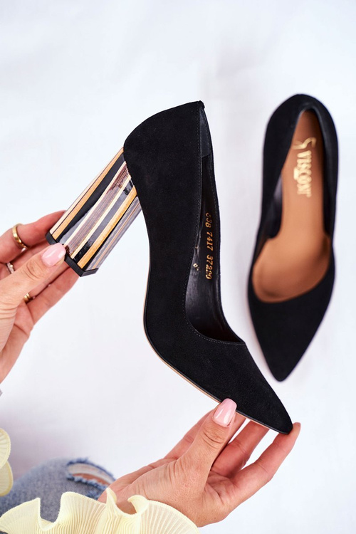 Women's Pumps Visconi Suede Black 7417302/200