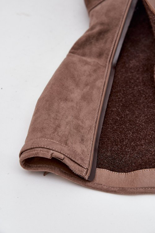 Damskie Kozaki Obcas Ocieplane Złota Klamra Ciemnobeżowe Vinceza 58589