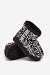 Kids Snow Boots insulated with Sequins Black-Silver ERebbica