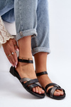 Zazoo 40185 Comfortable Leather Slip-on Sandals Black