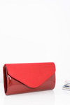Women's Red Suede Clutch Bag Chain