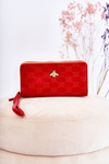 Women's Large Wallet With Ornament Red Fabio