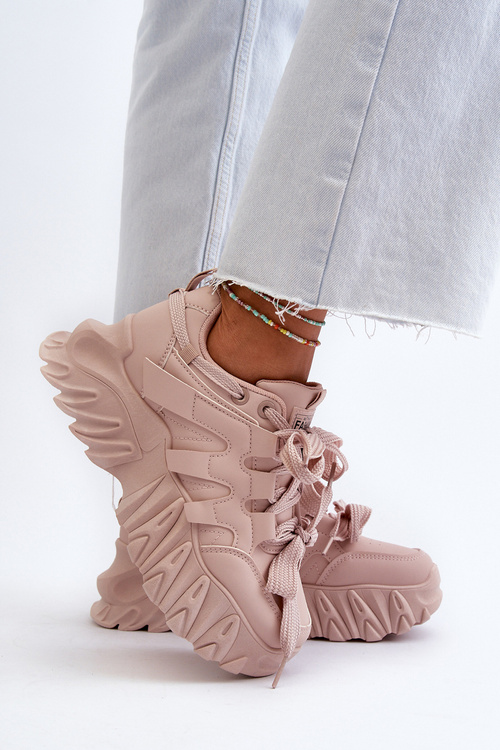 Women's sneakers on a chunky sole pink Ellerai