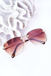 Sunglasses With Cubic Zirconia Brown Ombre
