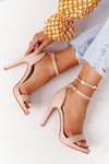 Elegant Sandals On High Heel Nude Glamour