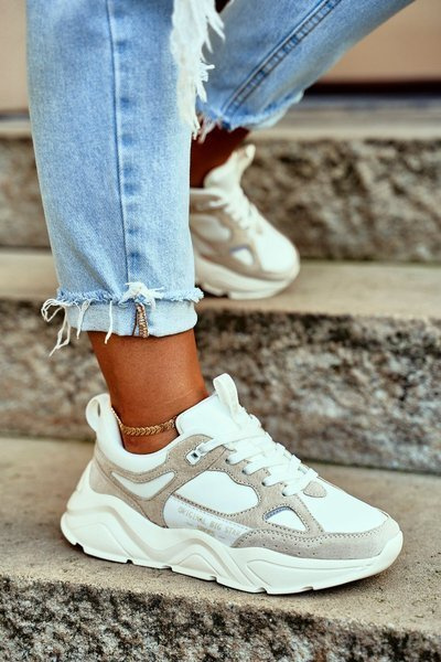 Women's Sport Shoes Sneakers Big Star GG274657 White-Beige