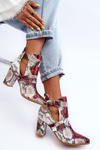 Stylish Heel Boots with Cutouts Multicolor Suelo