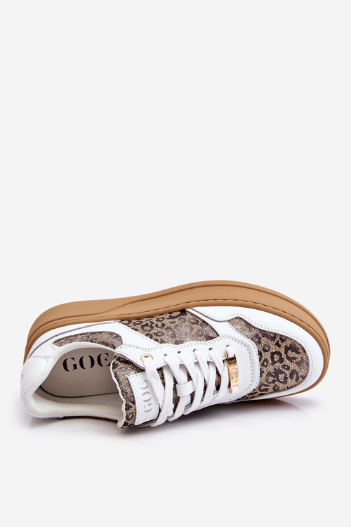 Women's Comfortable Sports Shoes GOE LL2N4052 White-Beige