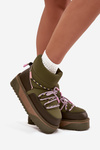Snow boots on platform D.Franklin DFSH371015 Khaki