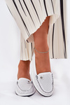 Ladies Leather Moccasins S.Barski LR51-673 White