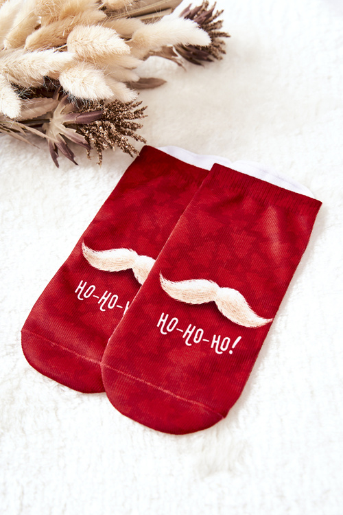 Feet Socks Ho Ho Ho Red