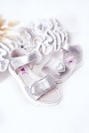 Children's Velcro Sandals Silver Sweetheart