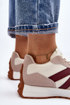 Women's Beige-Burgundy Sports Shoes Chloette