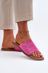 Women's Suede Flip-Flops Pink Amite