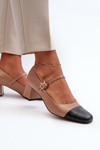 Women's Leather Court Shoes Laura Messi 2846 Brown