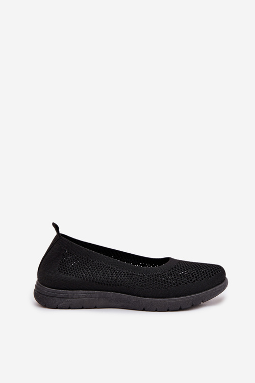 Ladies Mesh Ballerinas In Sporty Style Black Virella