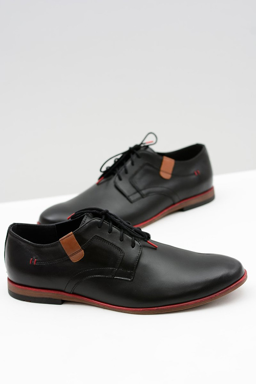 Men's Bednarek Elegant Leather Shoes Black Nikolas