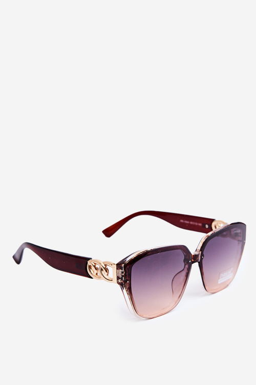 Women's Sunglasses with Gold Detail UV400 Brown