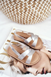 Children's Sandals With Drawstring Silver Bambino